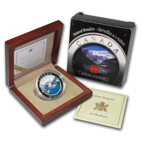 2003 $20 Silver Proof Natural Wonders - The Canadian Rockies
